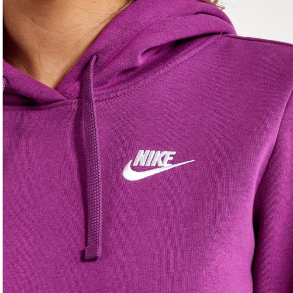 Nike Women's Club Fleece Pullover Hoodie - purple - Picture 2 of 14